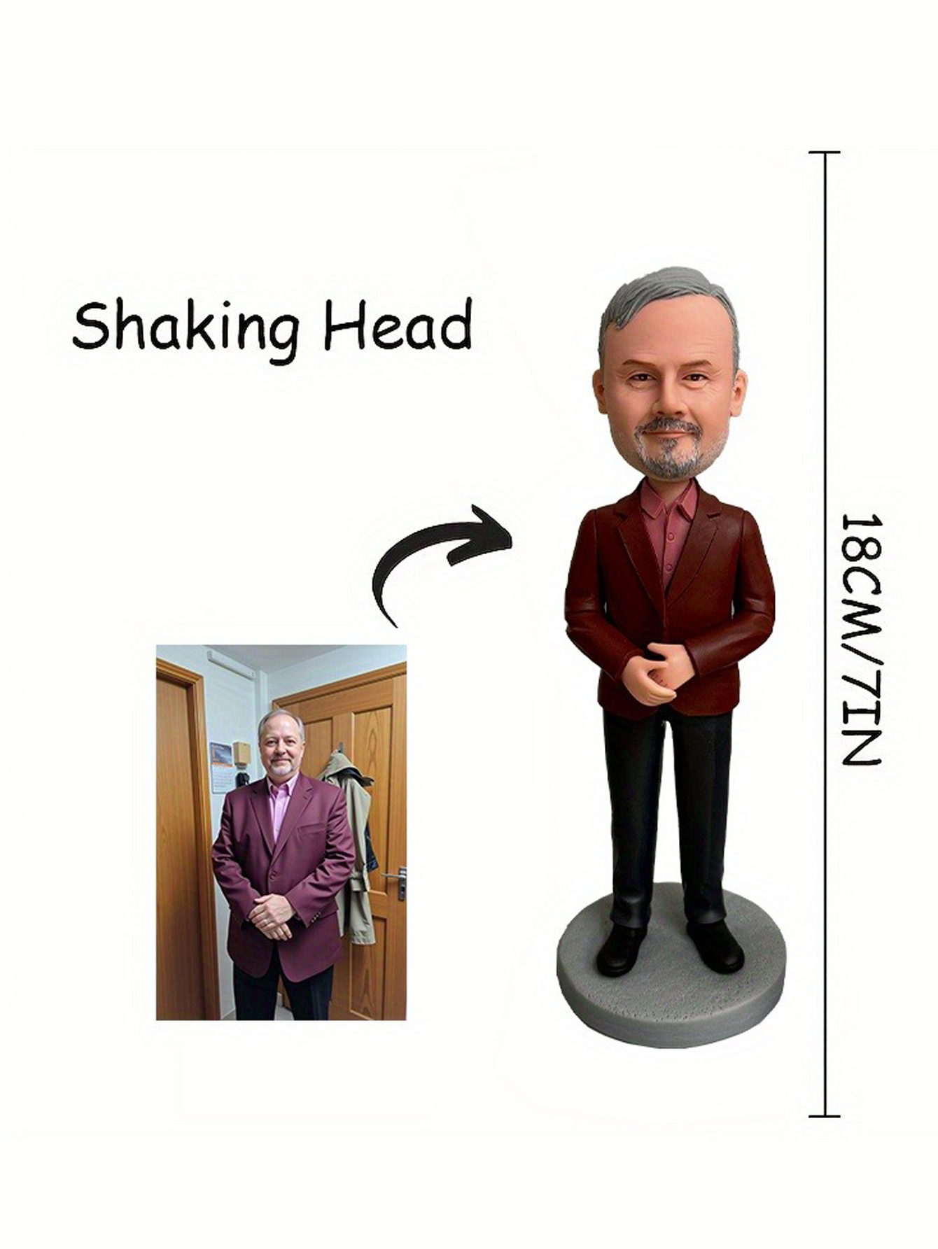 Custom Cartoon Character Bobblehead Dolls Handcrafted Clay Bobblehead Dolls